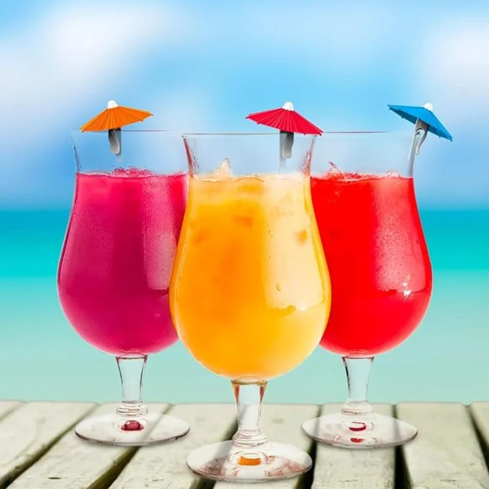Genuine Fred MY TAI Umbrella Drink Markers Set of 6 Colorful NIB NEW
